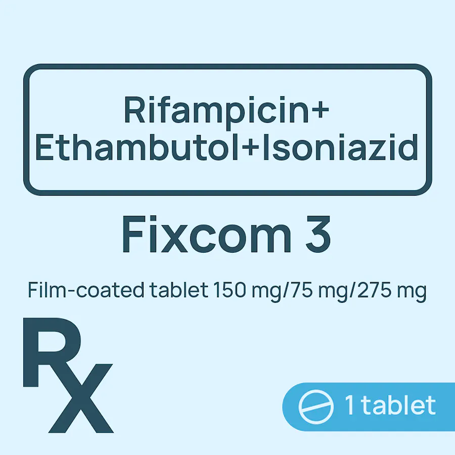 MyPharma | Fixcom 3 Film-coated tablet 150 mg/75 mg/275 mg